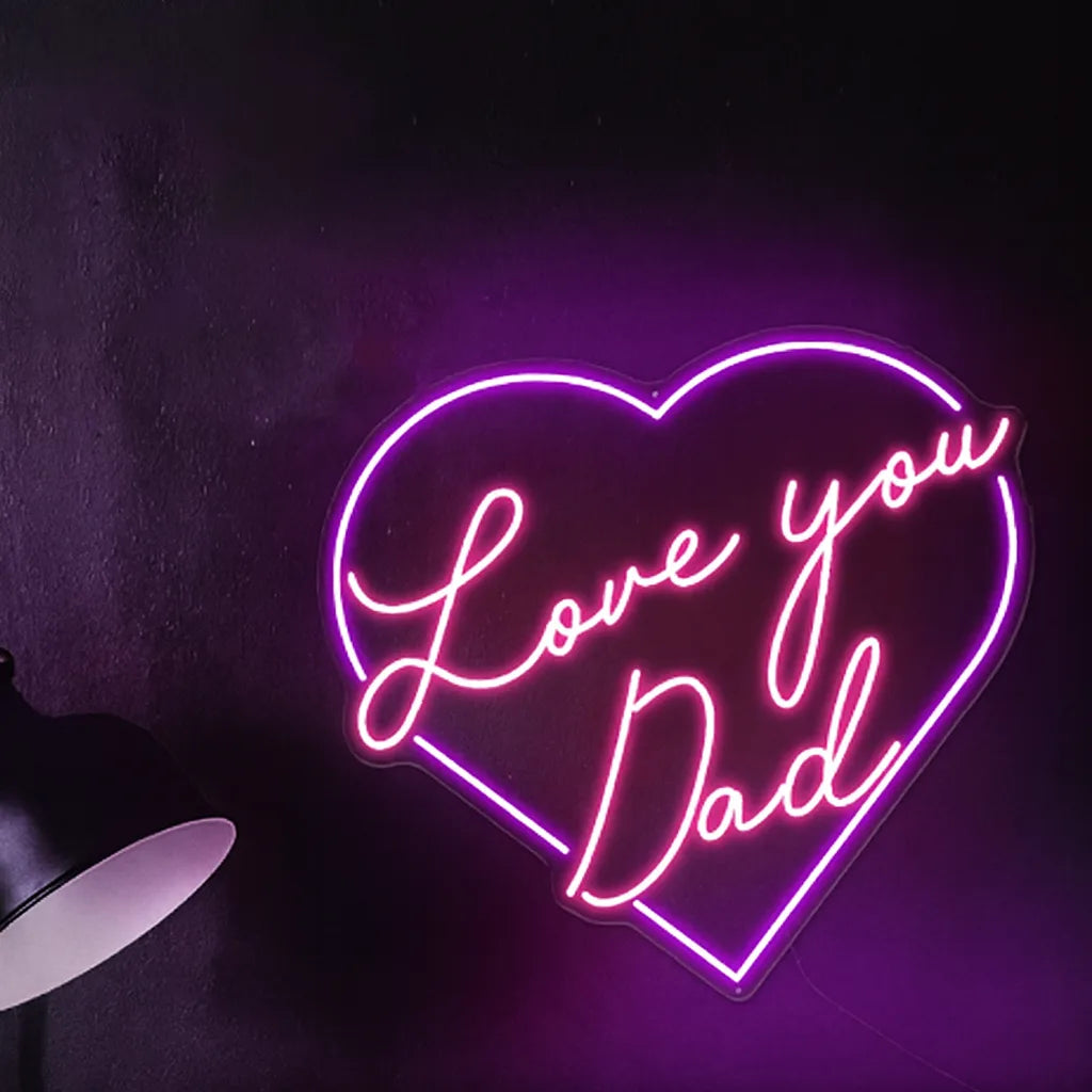 Love You Dad Neon Sign LED Celebration Gift