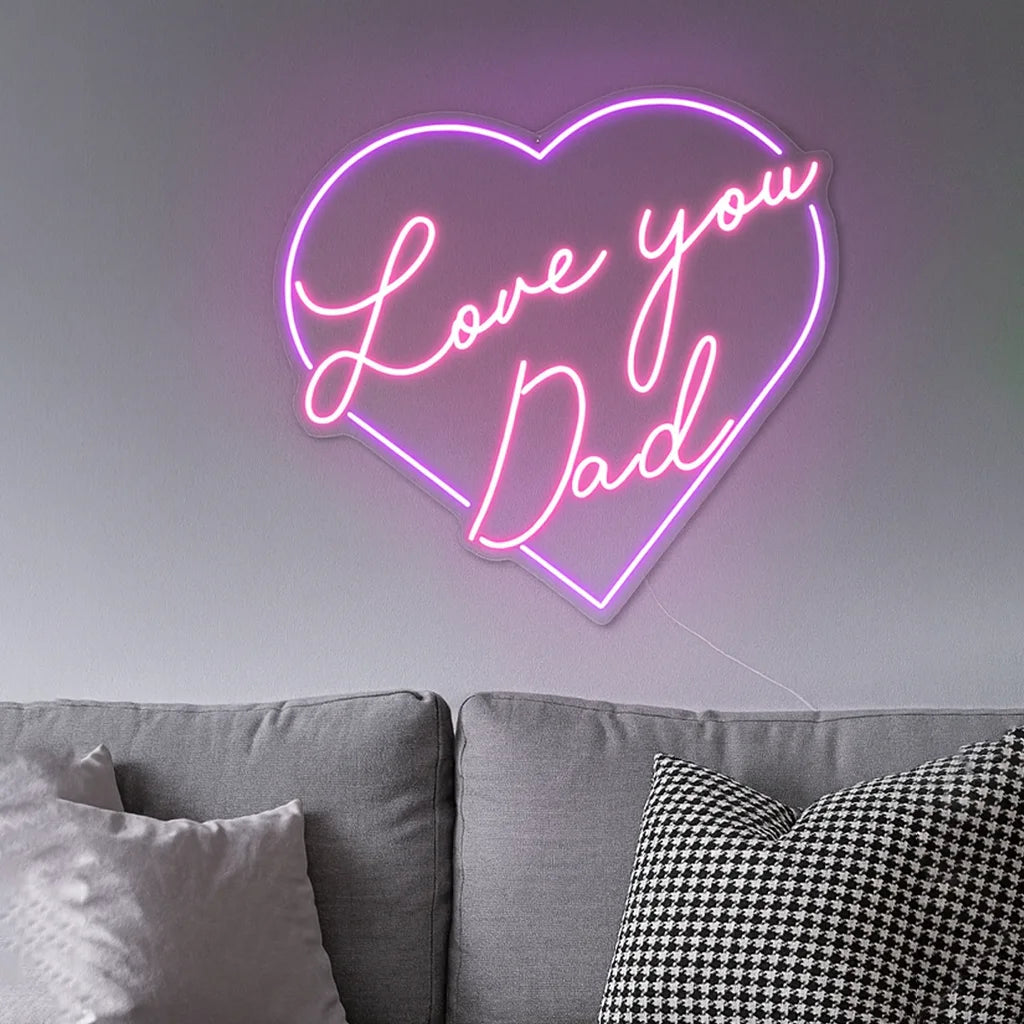 Love You Dad Neon Sign LED Celebration Gift