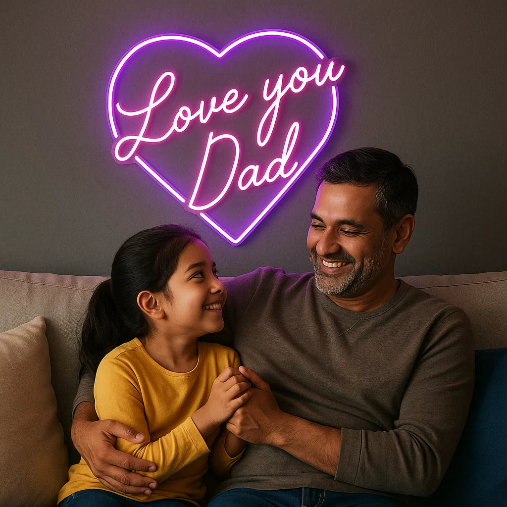 Love You Dad Neon Sign LED Celebration Gift