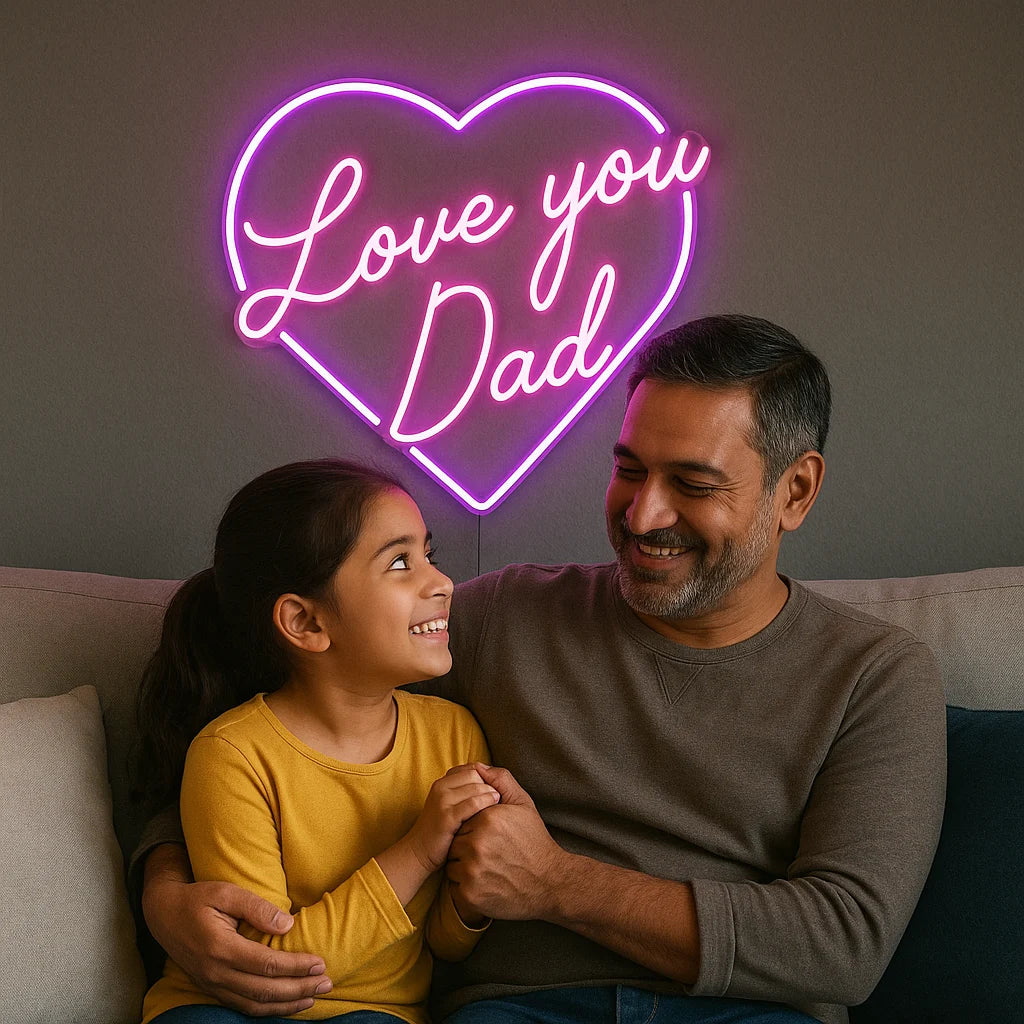 Love You Dad Neon Sign LED Celebration Gift