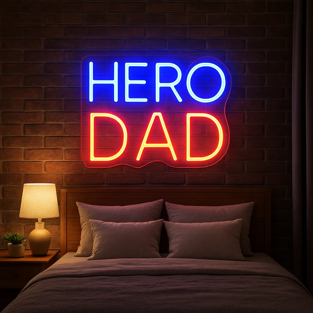 Best Dad Ever Neon Sign Custom LED for Gifts