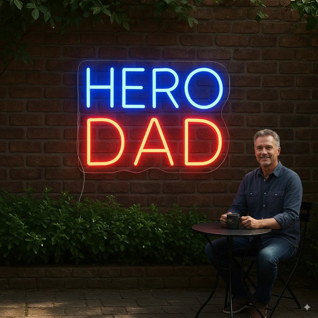Best Dad Ever Neon Sign Custom LED for Gifts