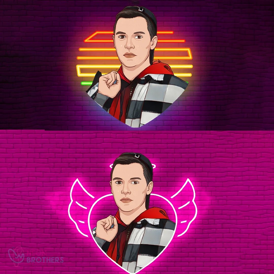 Custom Portrait Neon Sign – Personalized LED Artwork for Your Space - Neon Brothers