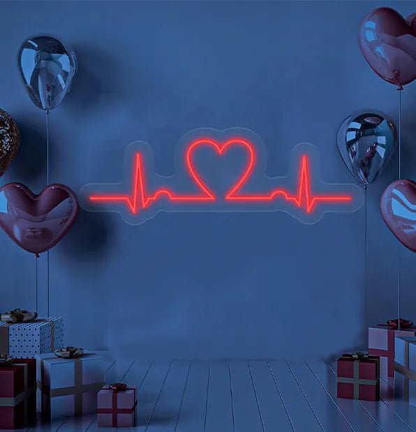 Heartbeat Neon Light – LED Pulse Heart Design for Romantic Decor, Valentine's Day, and Special Occasions - Neon Brothers