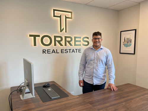Reception Office 3D Backlit Logo Sign - Torres Real Estate