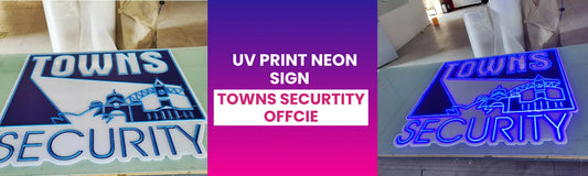 Custom neon Sign Towns Security - Sydney