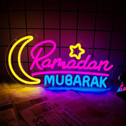 Ramadan Decoration Neon Sign – LED Light for Islamic Home Décor