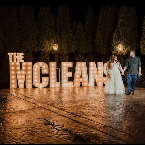 Giant LOVE Marquee Letters Wedding Perth WA - Neon Brothers