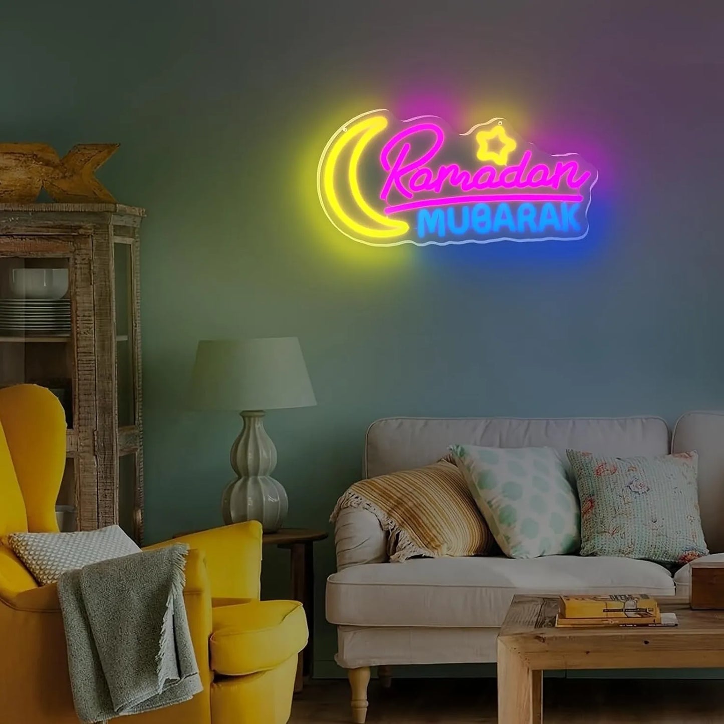 Ramadan Decoration Neon Sign – Elegant Ramadan Kareem LED Light for Islamic Home Décor