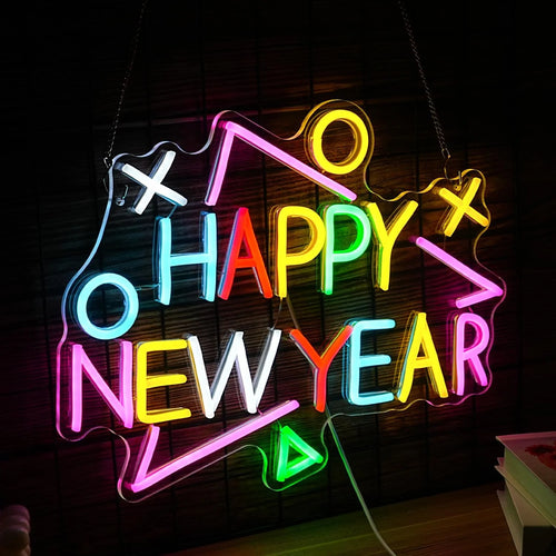 Celebrate New Year 2025 – Stylish Neon Glow
