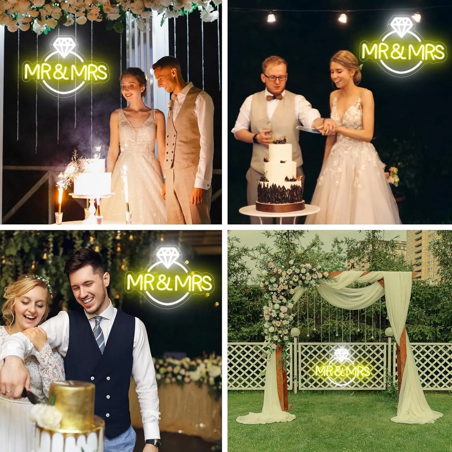 Mr & Mrs Neon Sign – Elegant LED Wall Decor for Weddings & Romantic Spaces