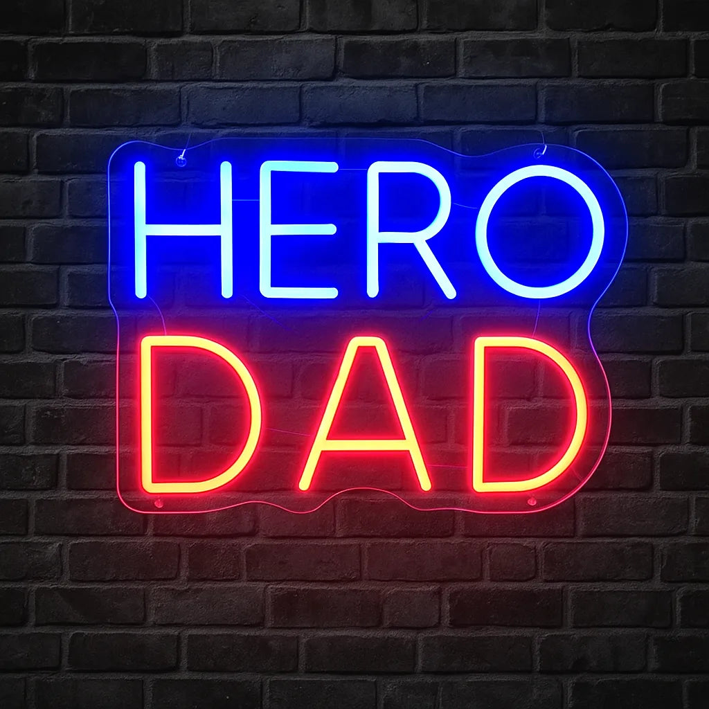 Best Dad Ever Neon Sign Custom LED for Gifts