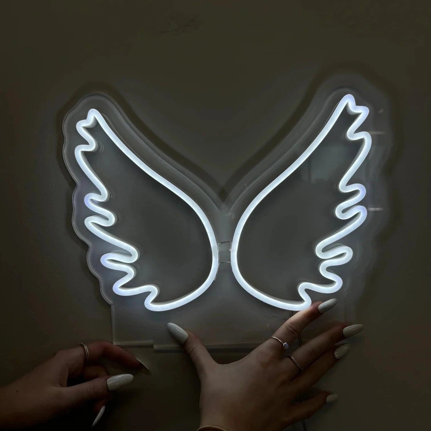 MINI ANGEL WINGS LED NEON SIGN!-Neonsigns-45 x 105 cm-white white-Neon Brothers