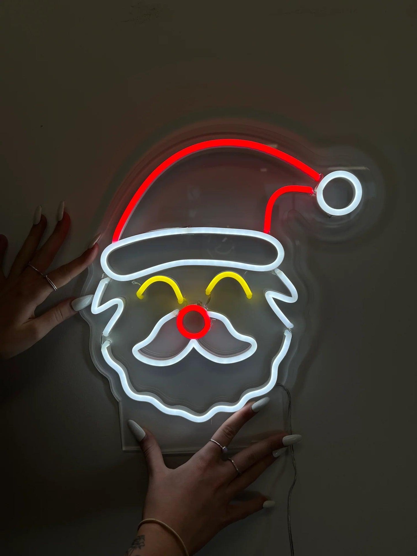 MINI SANTA FACE LED NEON!-Neonsigns-Multi-45 x 90 cm-Neon Brothers