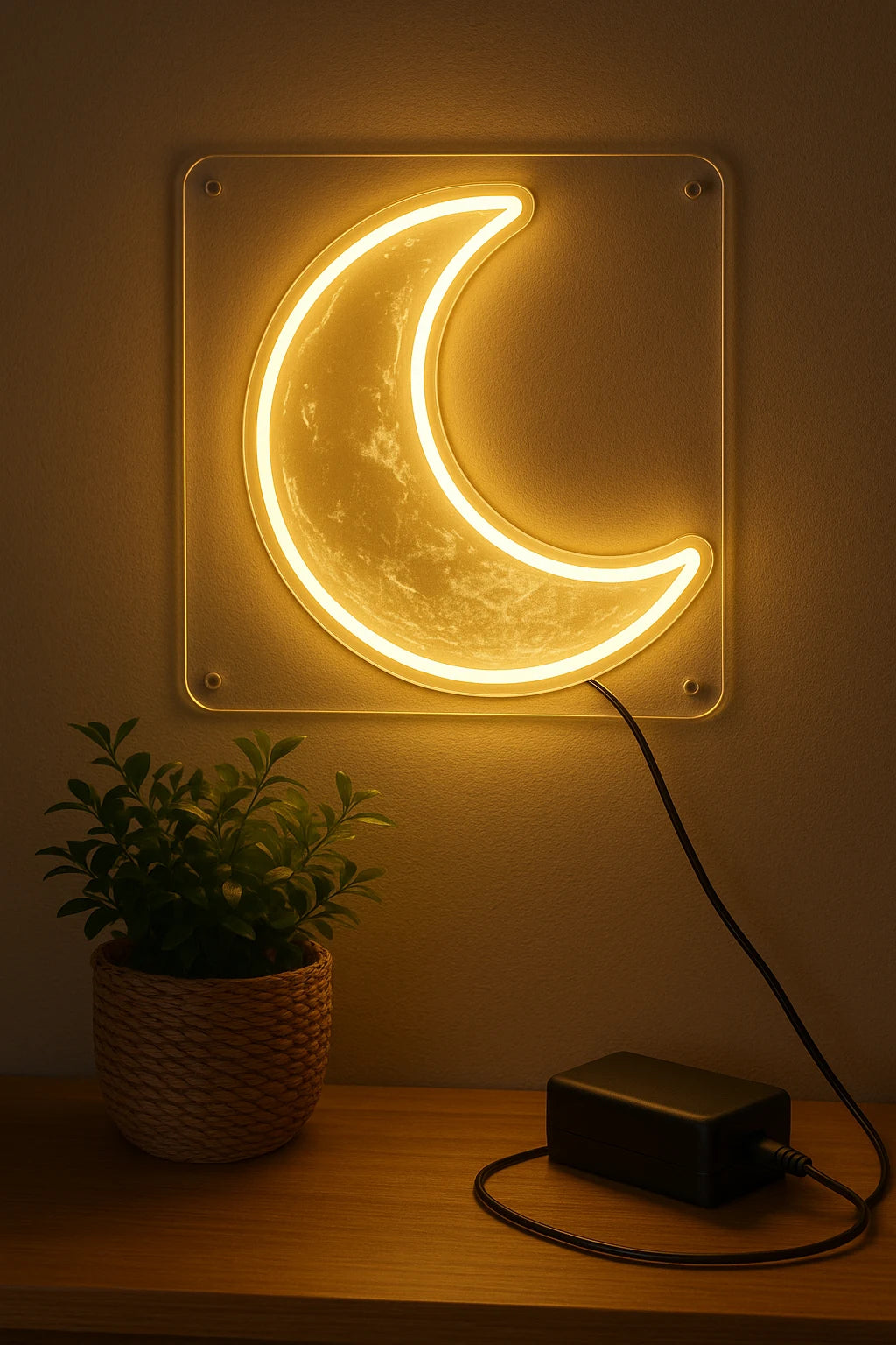Moon - Neon Sign