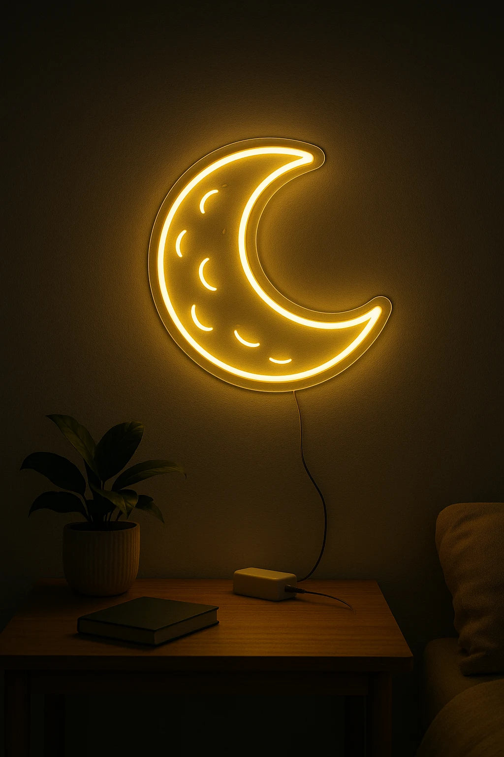 Moon - Neon Sign