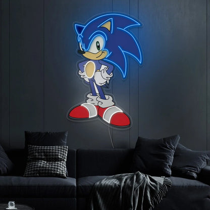 Sonic the Hedgehog Neon Sign | Custom LED Neon Wall Art for Gamers | Iconic Sonic Decor