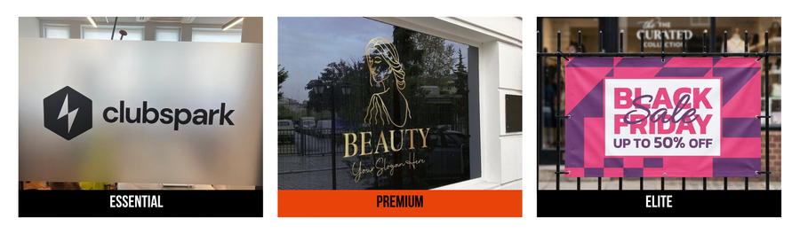 Three vinyl signs comparison showing quality differences over time - Neon Brothers