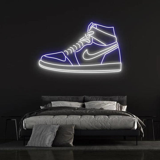 AIR JORDAN 1, MULTICOLOUR NEON SIGN-Neonsigns-45 x 90 cm-Blue-Cut to Shape-Neon Brothers