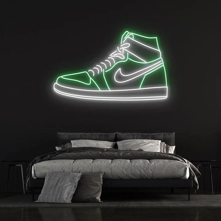 "AIR JORDAN 1" MULTICOLOUR NEON SIGN-Neonsigns-45 x 90 cm-Green-Cut to Shape-Neon Brothers