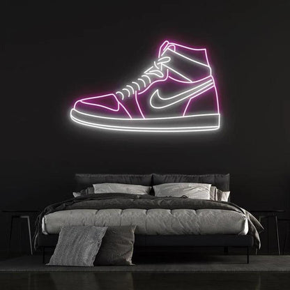 "AIR JORDAN 1" MULTICOLOUR NEON SIGN-Neonsigns-45 x 90 cm-Pink-Cut to Shape-Neon Brothers