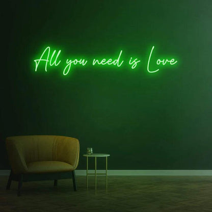 All you need is Love - LED Neon Sign-Neonsigns-Green-45 x 90 cm-Neon Brothers