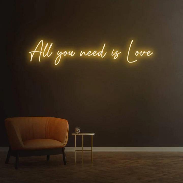 All you need is Love - LED Neon Sign-Neonsigns-Warm White-45 x 90 cm-Neon Brothers