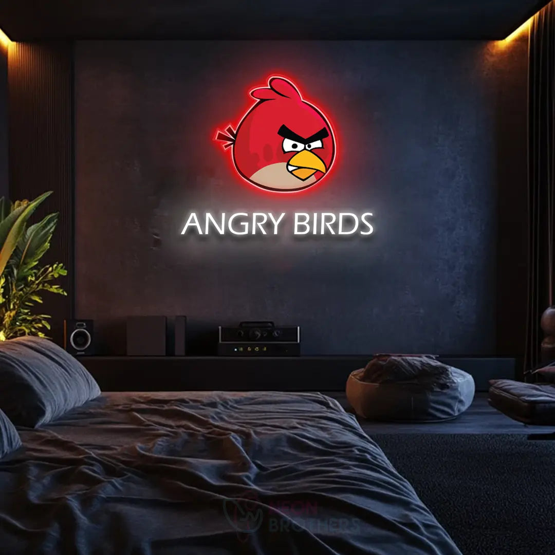 Angry Birds Games Neon Sign | Iconic LED Light for Game Rooms & Bedrooms