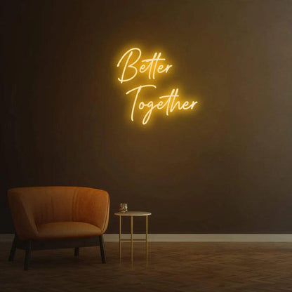 Better Together - LED Neon Sign-Neonsigns-Orange-45 x 90 cm-No thanks-Neon Brothers