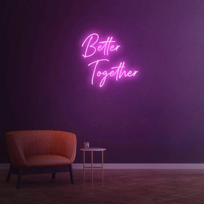 Better Together - LED Neon Sign-Neonsigns-Pink-45 x 90 cm-No thanks-Neon Brothers