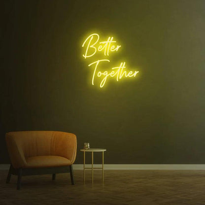 Better Together - LED Neon Sign-Neonsigns-Yellow-45 x 90 cm-No thanks-Neon Brothers