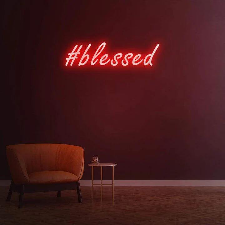 #BLESSED NEON SIGN-Neonsigns-45 x 90 cm-Red-Neon Brothers