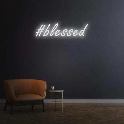 #BLESSED NEON SIGN-Neonsigns-45 x 90 cm-White-Neon Brothers