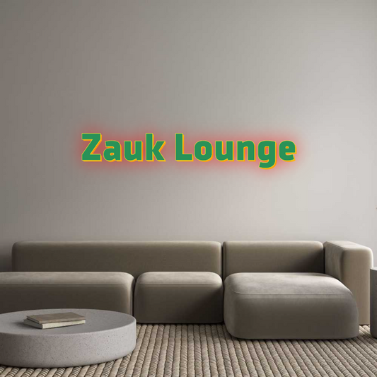 Custom Sign: Zauk Lounge