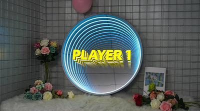 Custom Infinity Mirror Logo Sign - Neon Brothers
