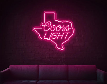 COORS LIGHT LED NEON SIGN!-Neonsigns-45 x 90 cm-Light Pink-Neon Brothers