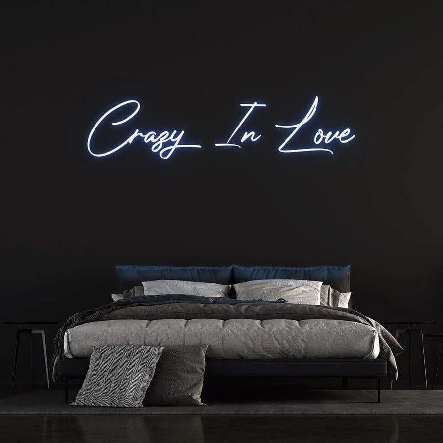 ''Crazy in Love'' - LED Neon Sign-Neonsigns-45 x 90 cm-Blue-Neon Brothers