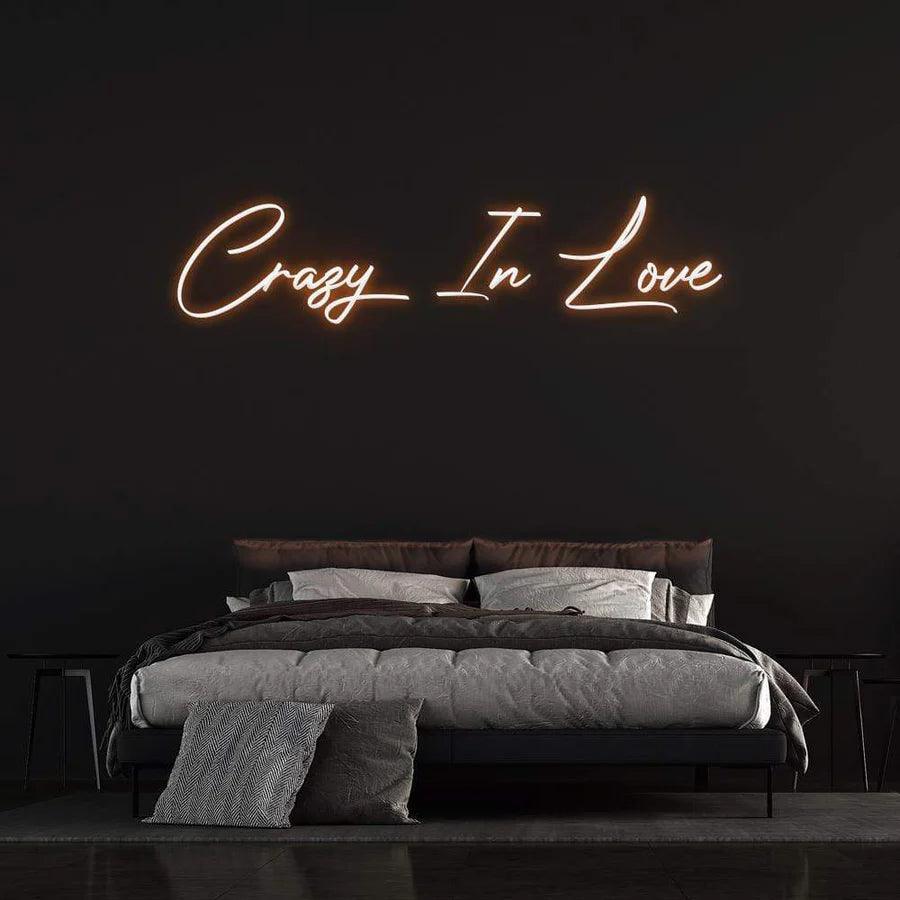 ''Crazy in Love'' - LED Neon Sign-Neonsigns-45 x 90 cm-Orange-Neon Brothers