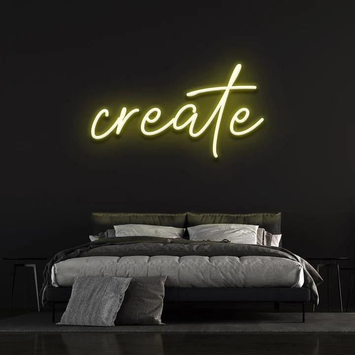 CREATE NEON SIGN-Neonsigns-Yellow-45 x 90 cm-No-Neon Brothers