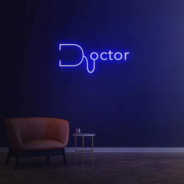 DOCTOR - LED NEON SIGN-Neonsigns-45 x 90 cm-Blue-Neon Brothers