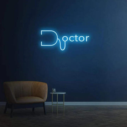 DOCTOR - LED NEON SIGN-Neonsigns-45 x 90 cm-Ice Blue-Neon Brothers