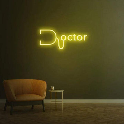 DOCTOR - LED NEON SIGN-Neonsigns-45 x 90 cm-Yellow-Neon Brothers