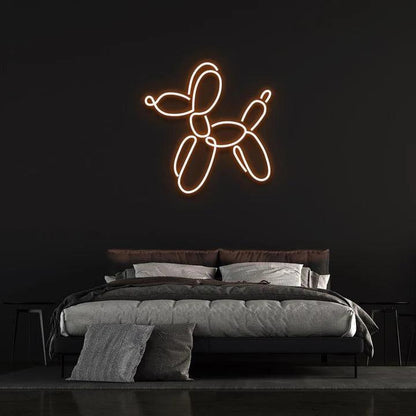 DOG BALLOON BY JEFF KOONS - LED NEON SIGN-Neonsigns-45 x 90 cm-Orange-Neon Brothers