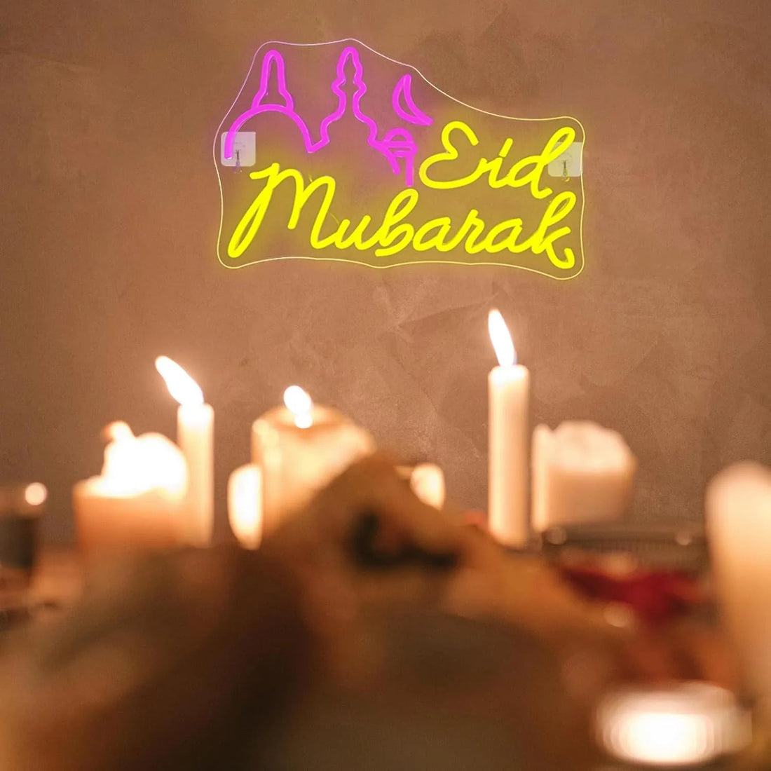 Eid Mubarak Neon Sign – Ramadan LED Wall Decor | Islamic Festive Light - Neon Brothers