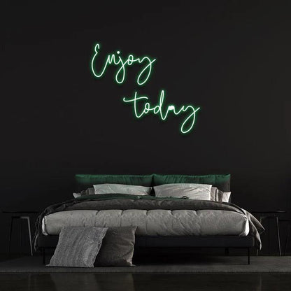 ENJOY TODAY NEON SIGN-Neonsigns-Green-45 x 105 cm-No-Neon Brothers