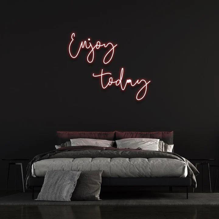 ENJOY TODAY NEON SIGN-Neonsigns-Red-45 x 105 cm-No-Neon Brothers