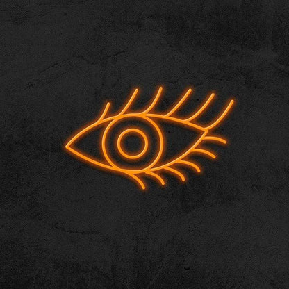 EYE WITH LASHES - LED NEON SIGN-Neonsigns-45 x 105 cm-Orange-Neon Brothers