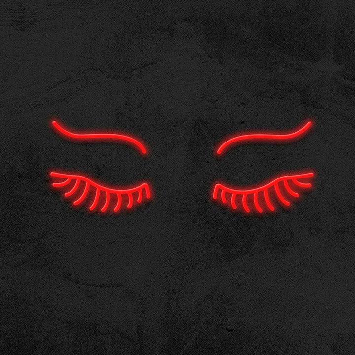 EYES WITH LASHES - LED NEON SIGN-Neonsigns-45 x 90 cm-Red-Neon Brothers