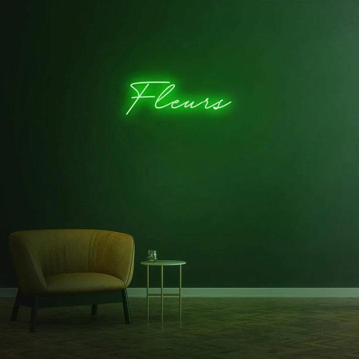 FLEURS - LED NEON SIGN-Neonsigns-45 x 105 cm-Green-Neon Brothers