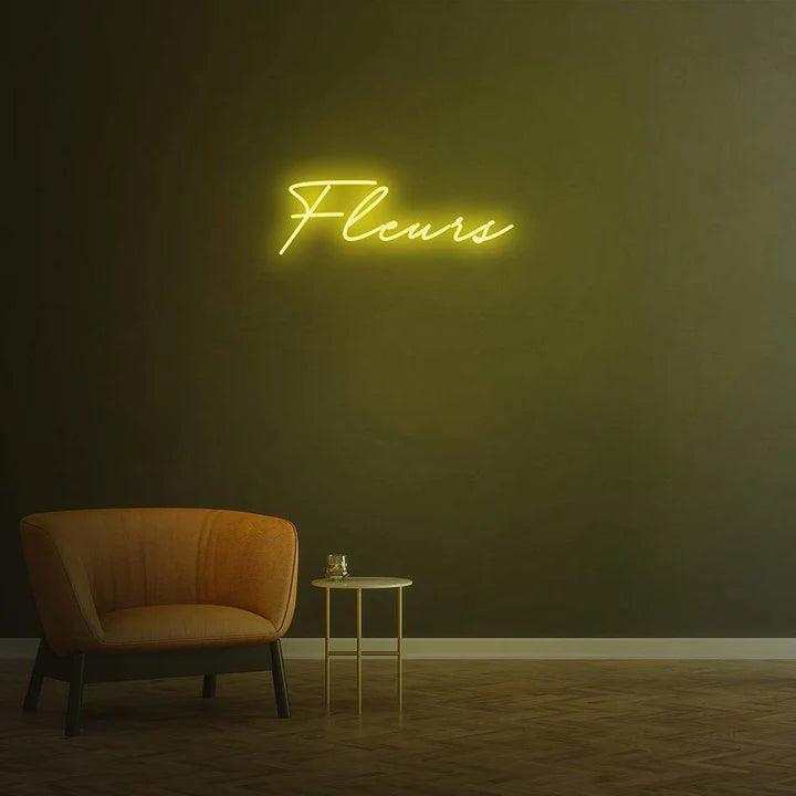 FLEURS - LED NEON SIGN-Neonsigns-45 x 105 cm-Yellow-Neon Brothers